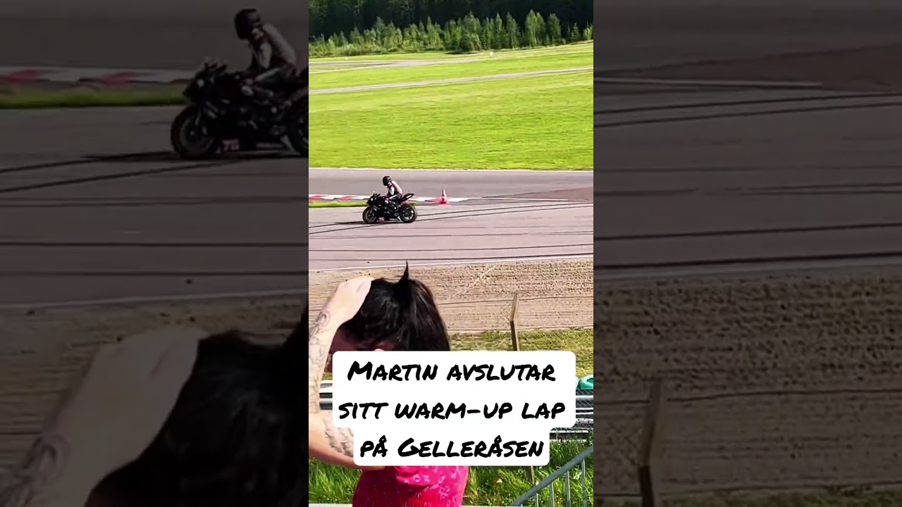Martin avslutar warmup lap på Gelleråsen